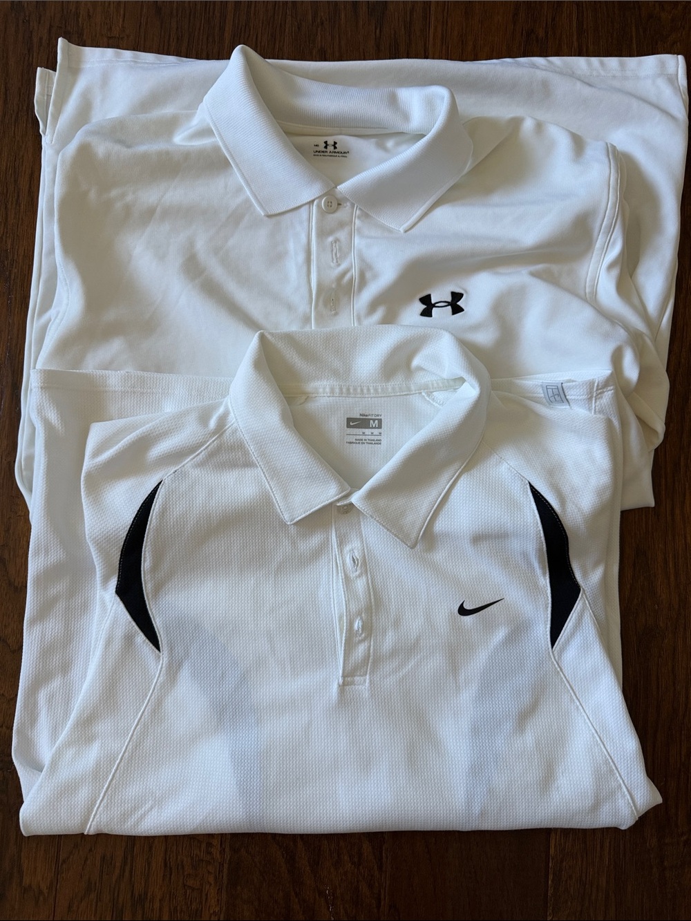 Under Armour White Men's Polo with Black Logo